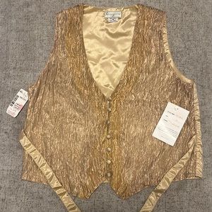 NWT SPENCER JEREMY GOLD VEST SIZE MEDIUM